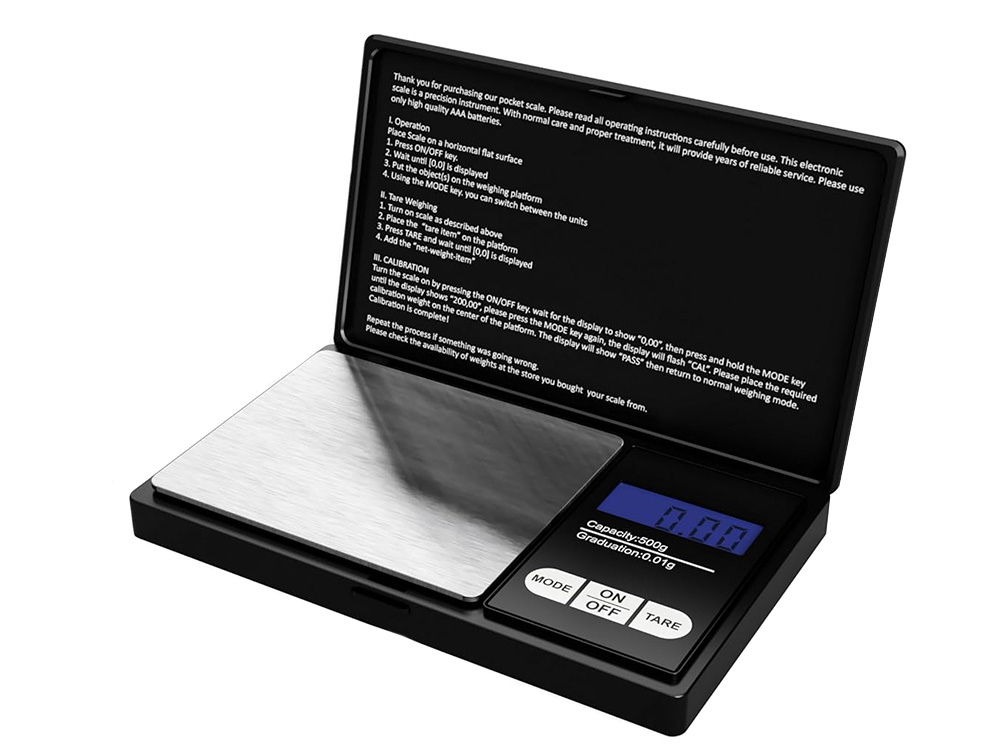 Kišeninės juvelyrinės svarstyklės 500g/0.01g