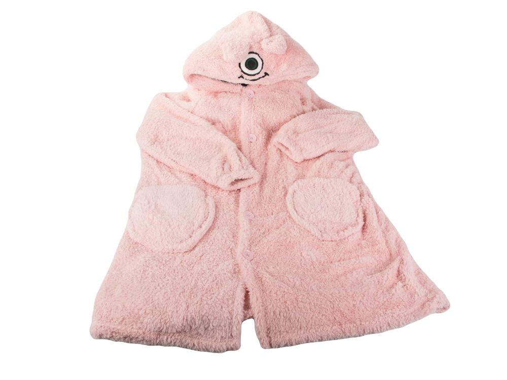 Šiltas oversize xl pledas su gobtuvu, rožinė