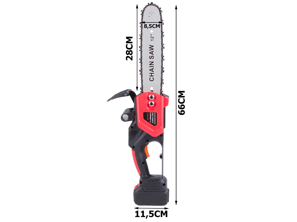 Akumuliatorinis grandininis pjūklas 1200w, 31 cm
