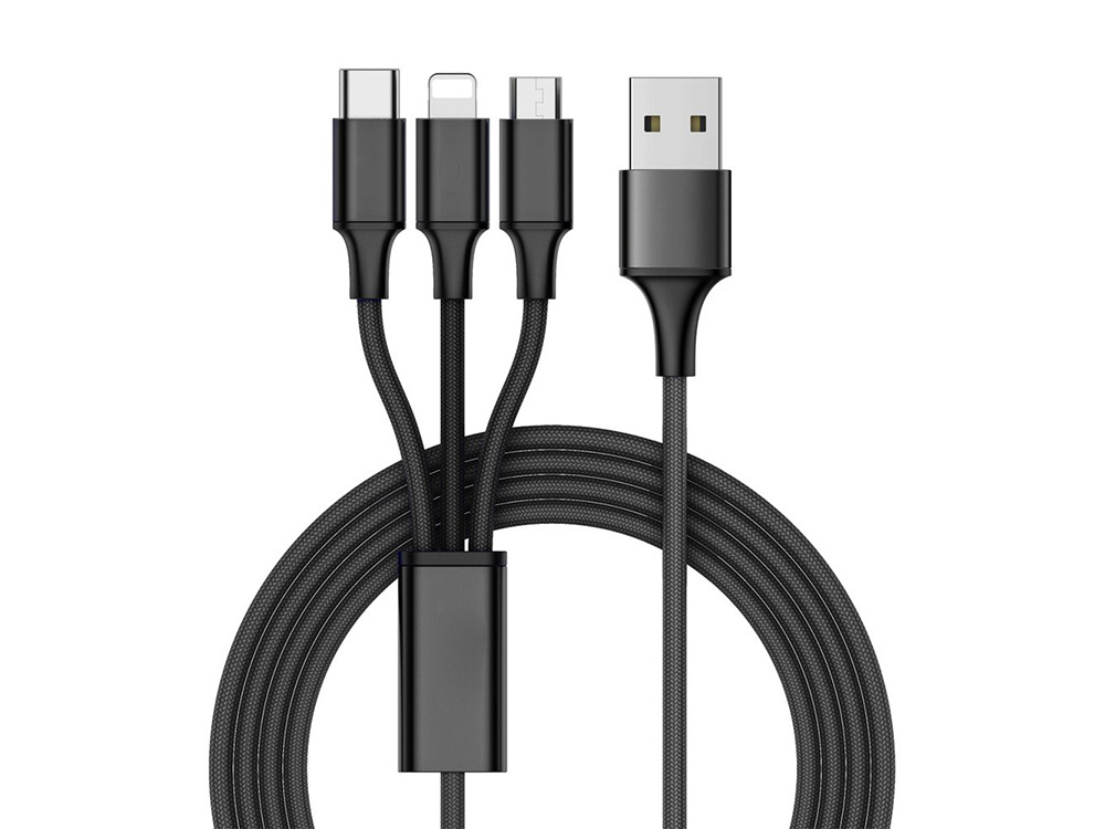 Usb laidas 3 viename telefonui 1,2 m