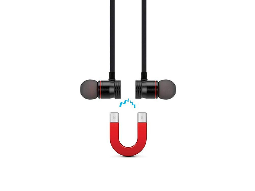Belaidės ausinės sportui su bluetooth 4.1 ir magnetinėmis galvutėmis