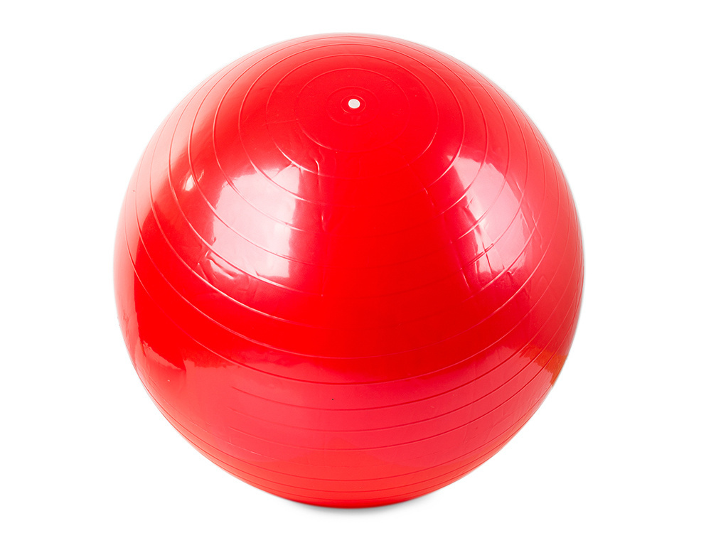 Gimnastikos kamuolys su pompa, 65 cm, raudonas