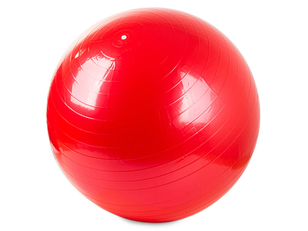 Gimnastikos kamuolys su pompa, 65 cm, raudonas