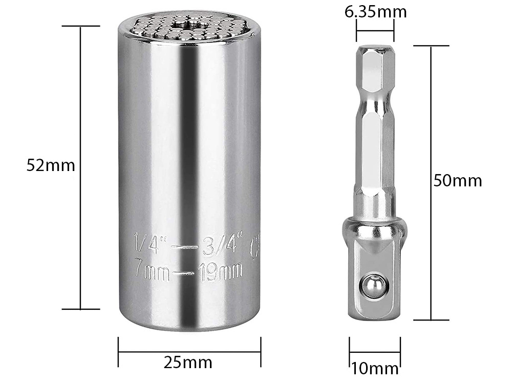 Universalus galvutės raktas 7-19 mm