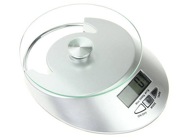 Elektroninės virtuvinės svarstyklės su stikline platforma 5 kg / 1 g