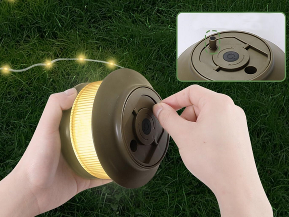 Led girlianda kempingui su baterija, 20m