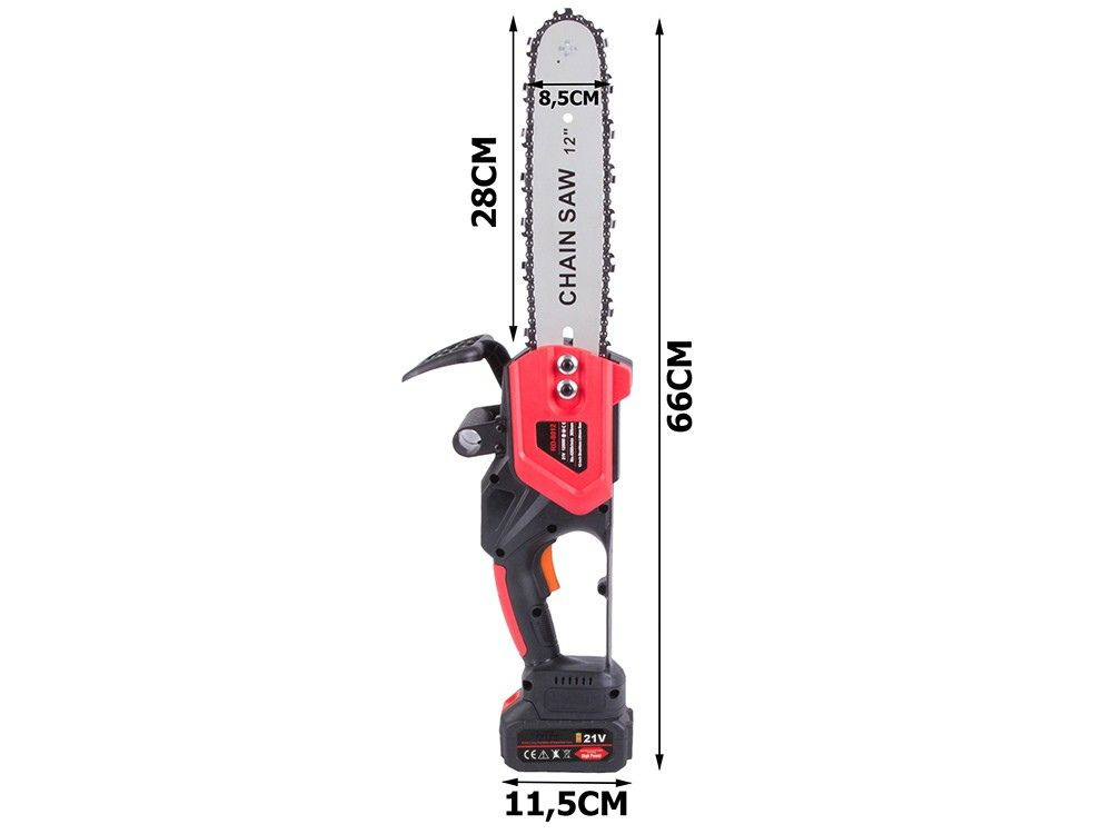 Grandininis pjūklas akumuliatorinis 1200w 30cm su 2 akumuliatoriais