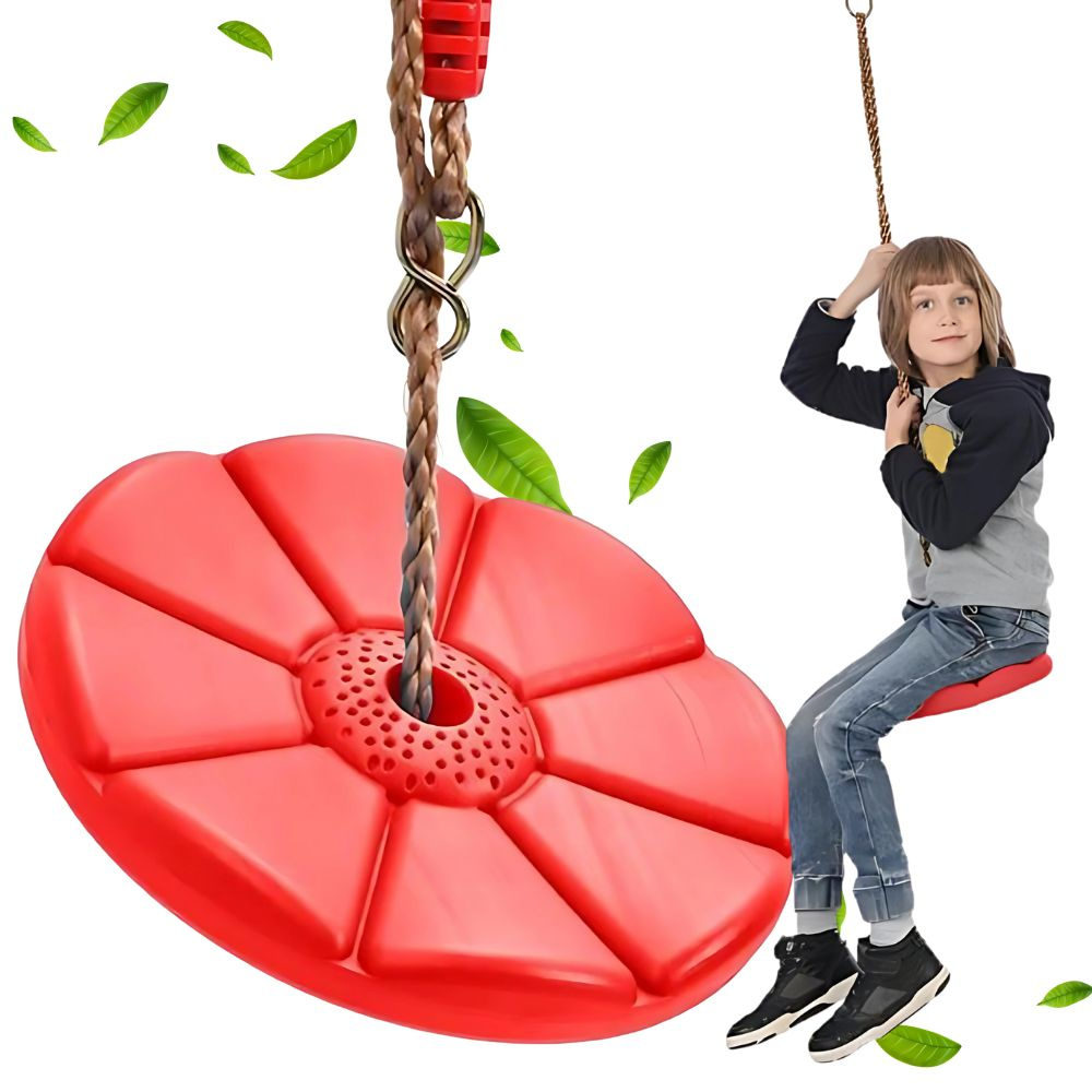 Vaikiškos sodo sūpynės su sėdynės virve, 27 cm, raudona