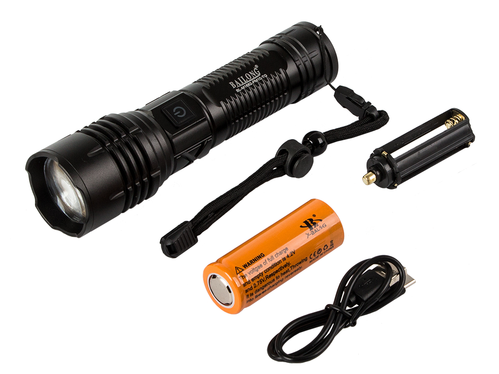 Žibintuvėlis bailong m1682 su led cree pm10-tg