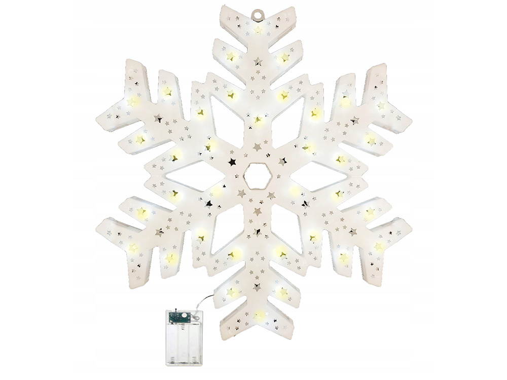 Led langų dekoracija snaigė 40 cm