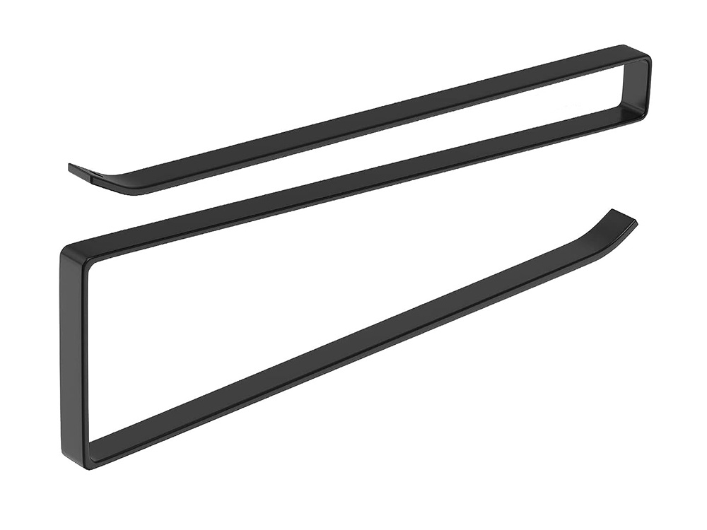 Metalinis virtuvinis rankšluosčių laikiklis, juodas, 25,5 cm 1
