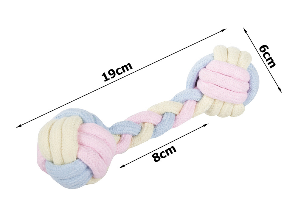 Šunų žaislas kramtukas iš tvirtos virvės, 19 cm
