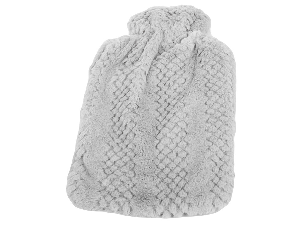 Guminis termoforas su užvalkalu, 2 l, pilkas, 34x19 cm