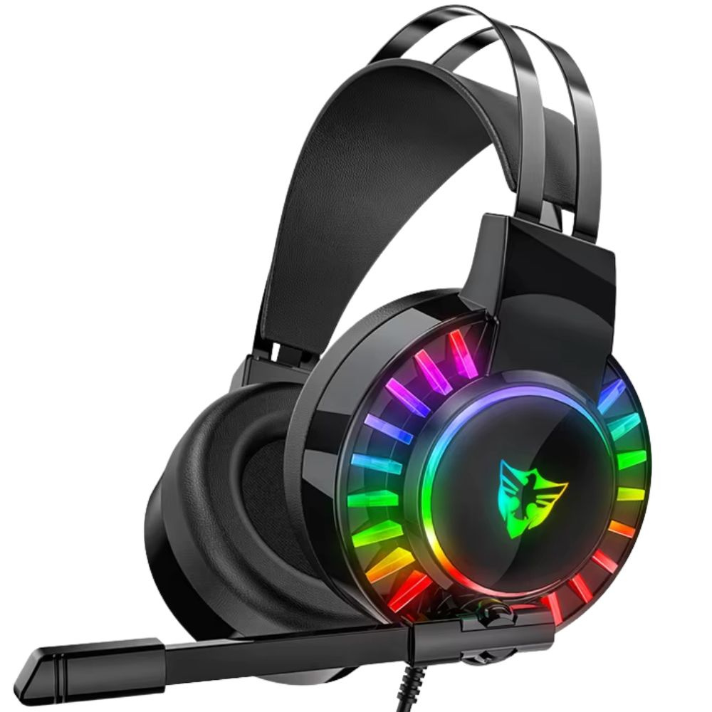 Žaidimų ausinės 7.1 rgb su mikrofonu