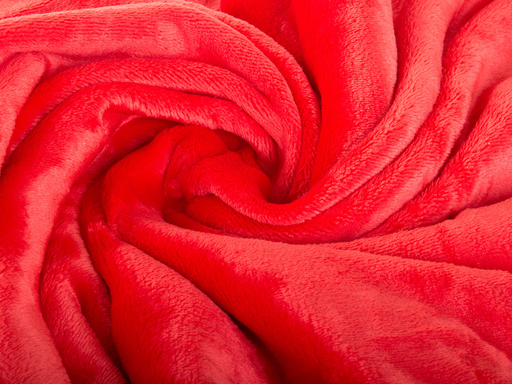 Pledas su rankovėmis, 140x200 cm, raudona