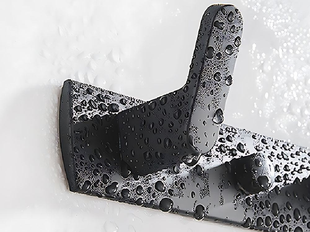 Drabužių ir rankšluosčių kabykla, juoda, 24,5 cm