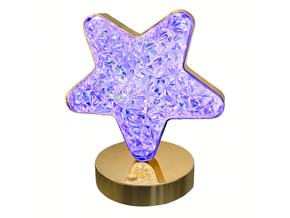 Naktinė stalinė lempa su kristalų efektu, rgb apšvietimas, 17 cm