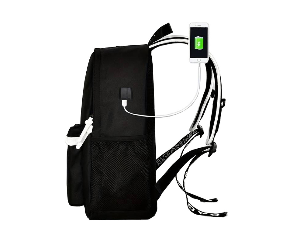 Muzikinė kuprinė su usb jungtimi ir atšvaitu, 40x32x15 cm