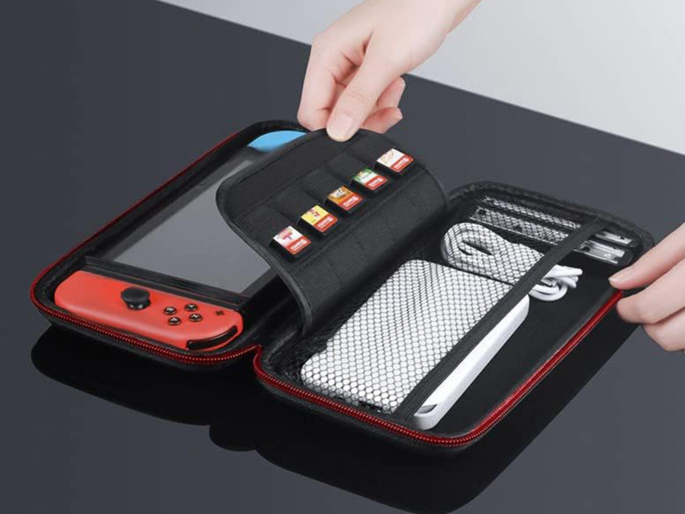 Nintendo switch apsauginis dėklas su vieta 10 žaidimų