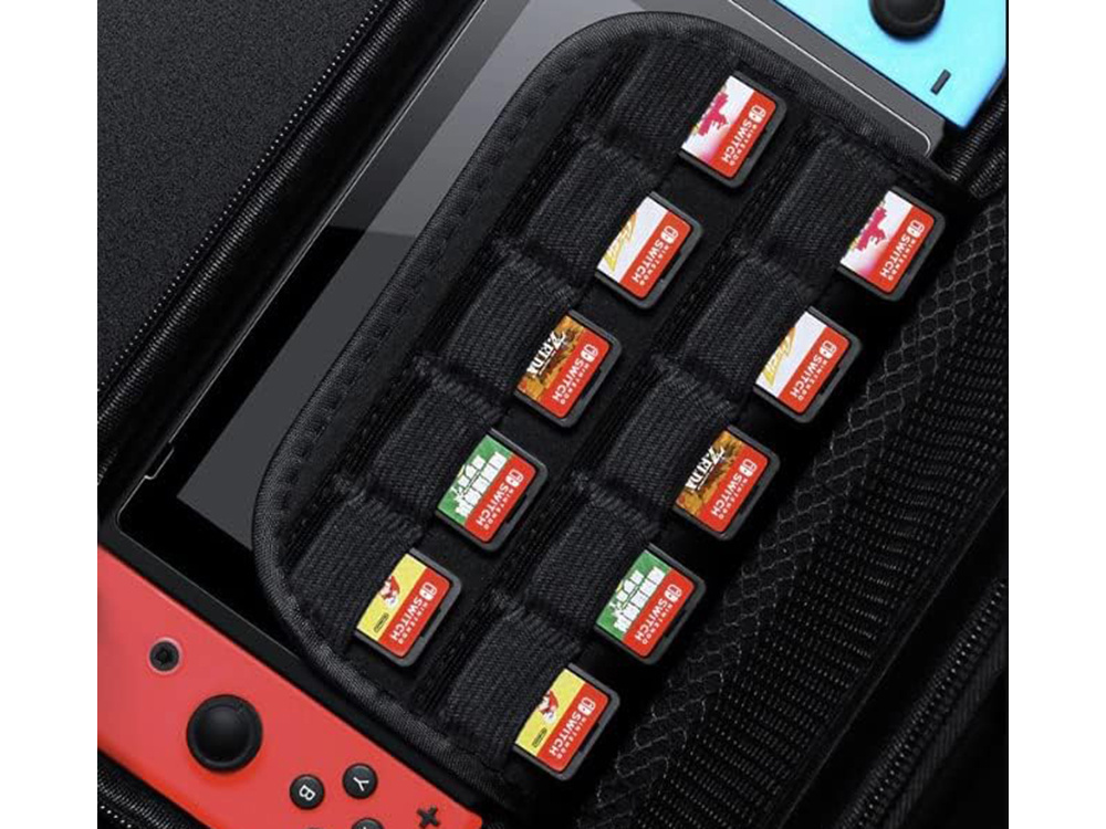 Nintendo switch apsauginis dėklas su vieta 10 žaidimų
