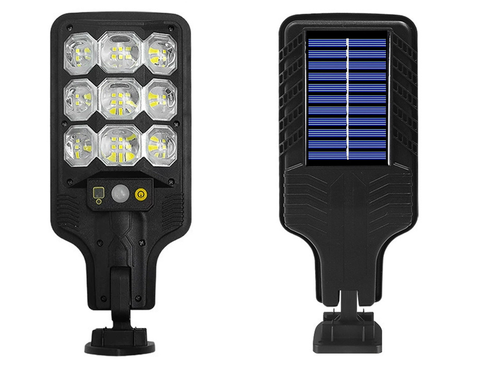 Saulės lempa su judesio ir šviesos jutikliais hs-8037-a, 63 led