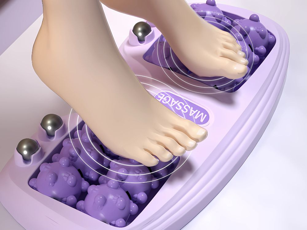 Masażer do stóp roller plastikowe rolki 2x3 kulki