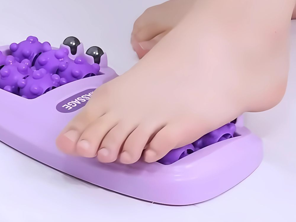 Masażer do stóp roller plastikowe rolki 2x3 kulki