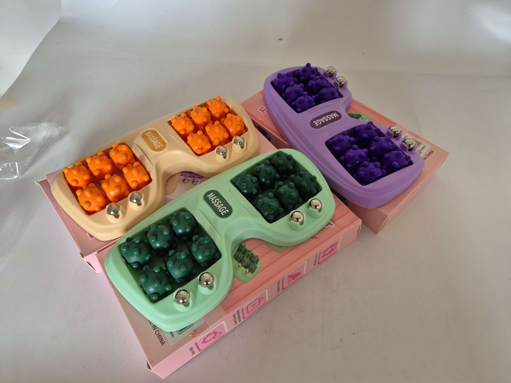 Masażer do stóp roller plastikowe rolki 2x3 kulki