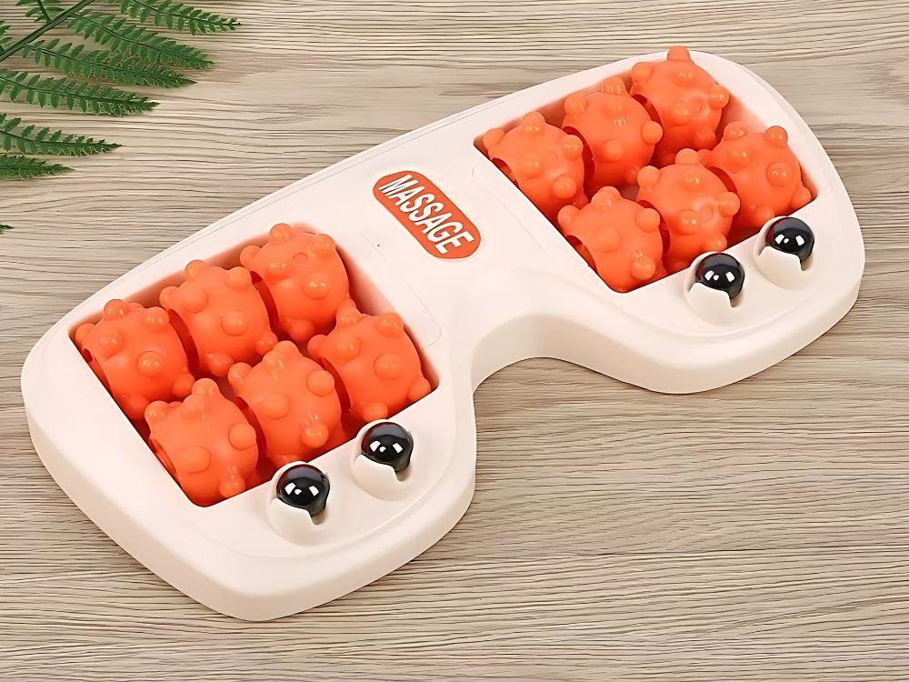 Masażer do stóp roller plastikowe rolki 2x3 kulki