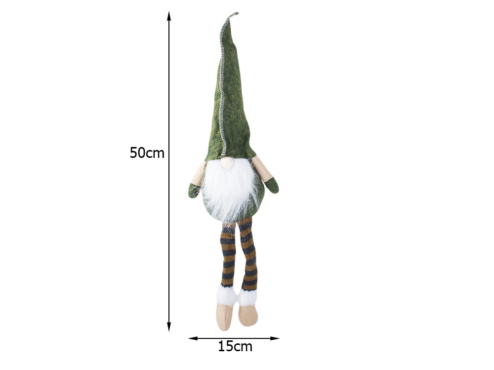 Kalėdinė dekoracija - žalias nykštukas, 50 cm