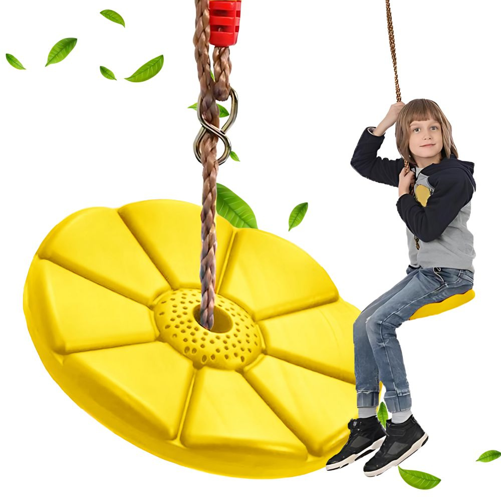 Vaikiškos sodo sūpynės su virve, 27 cm, geltona