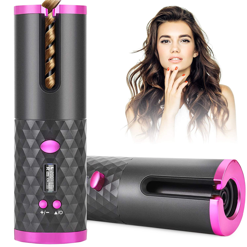 Automatinis plaukų garbanojimo aparatas lcd, 19 cm, 150-200 °c