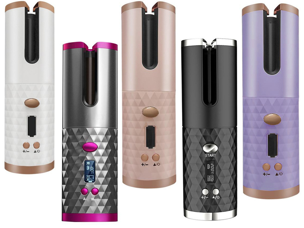 Automatinis plaukų garbanojimo aparatas lcd, 19 cm, 150-200 °c