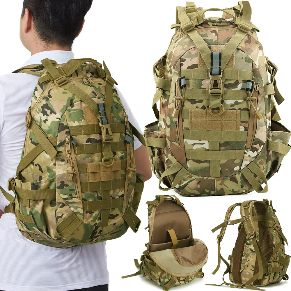 Taktinė kuprinė 30l, vandeniui atspari, camo
