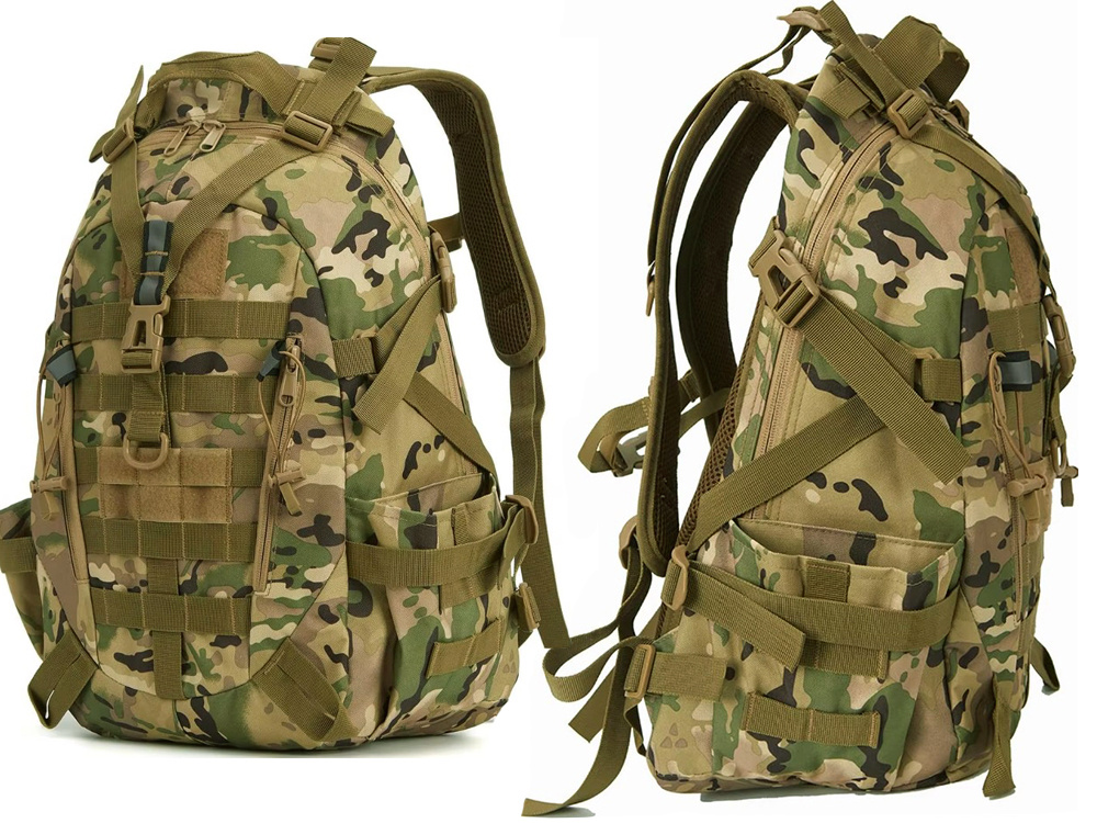 Taktinė kuprinė 30l, vandeniui atspari, camo