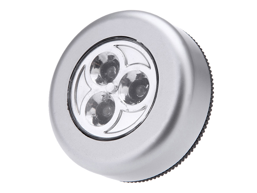 Belaidis led šviestuvas su jutikliu, 3 led, 7x2 cm