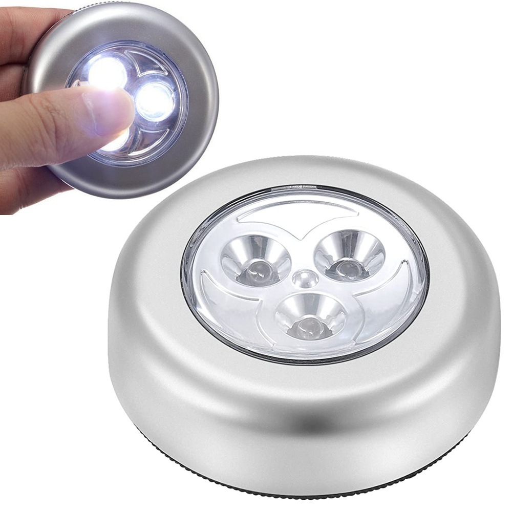 Belaidis led šviestuvas su jutikliu, 3 led, 7x2 cm