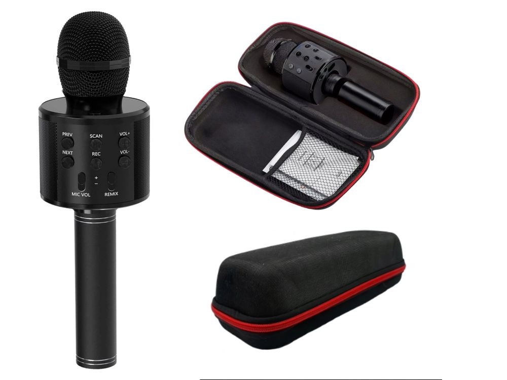 Belaidis mikrofonas karaoke su bluetooth ir garsiakalbiu