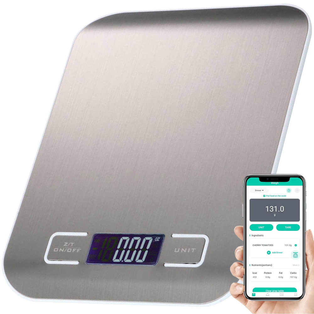 Virtuvinės svarstyklės su lcd ekranu 5kg/1g
