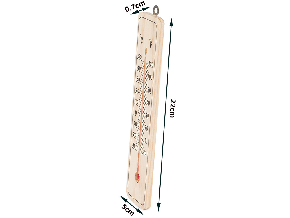 Medinis termometras vidaus ir lauko naudojimui, 22 cm