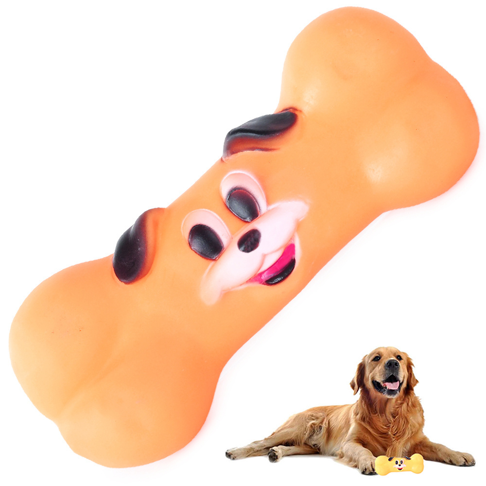 Guminis šuns žaislas kramtukas kaulas 17 cm
