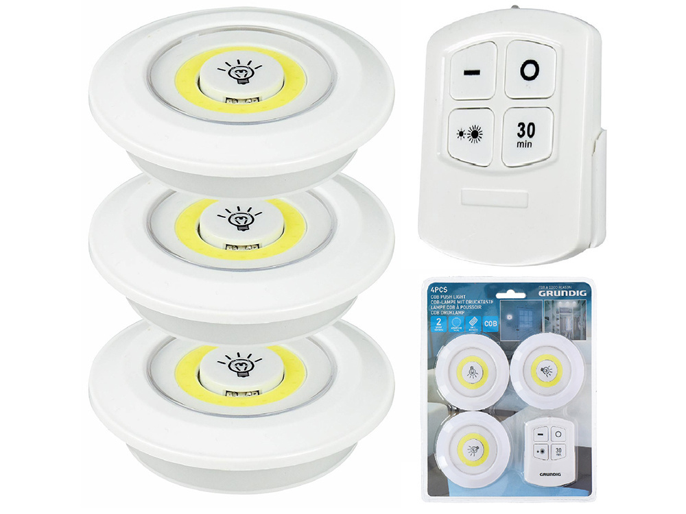 Led lemputė cob su nuotoliniu valdymu, 3 vnt. 2