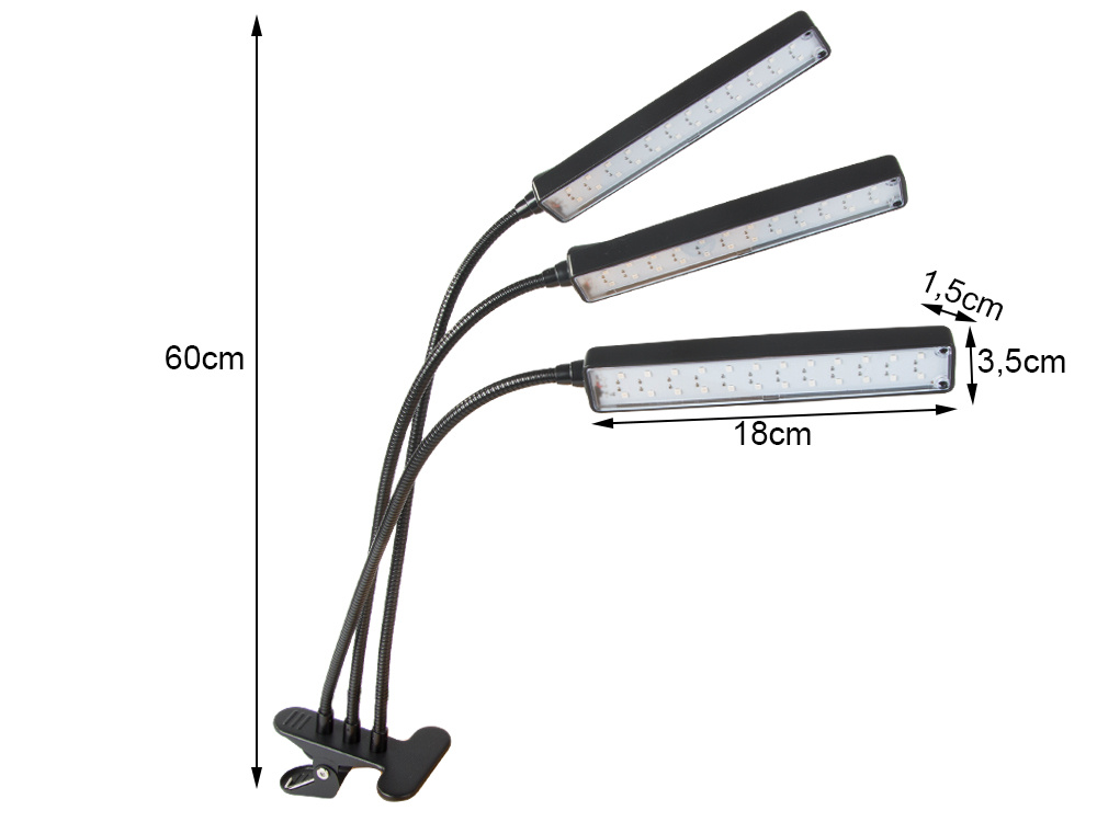 Led lempa augalams su usb maitinimu ir laikmačiu