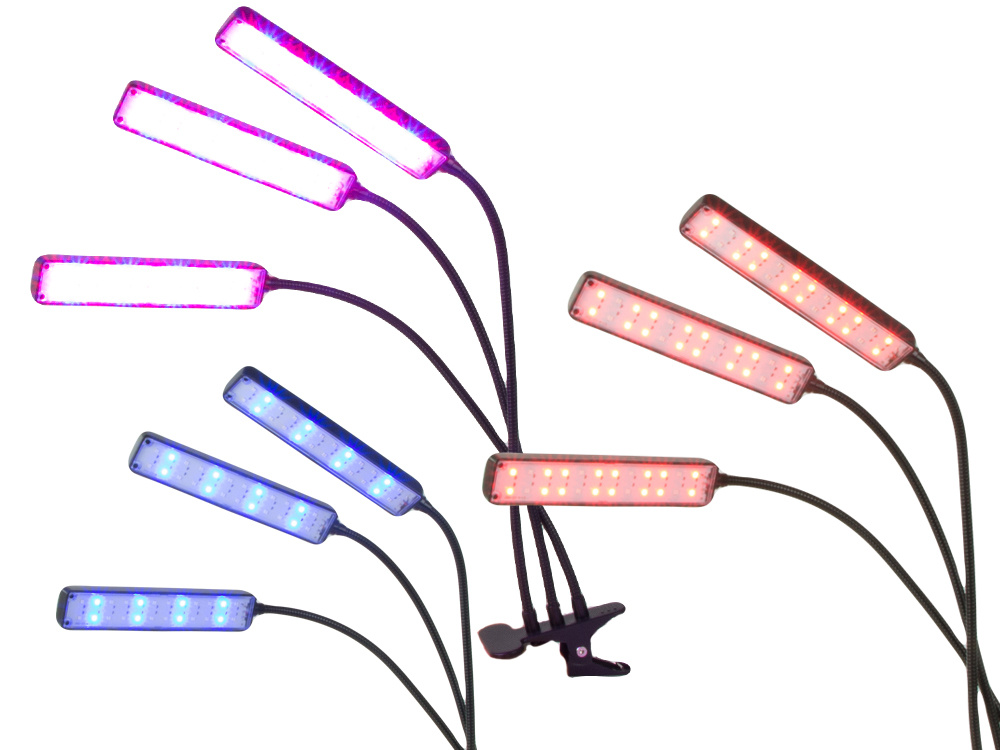 Led lempa augalams su usb maitinimu ir laikmačiu