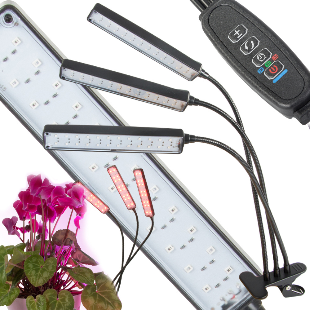 Led lempa augalams su usb maitinimu ir laikmačiu