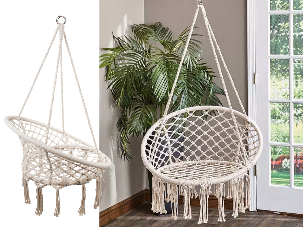 Krėslas hamakas 80 cm boho stilius