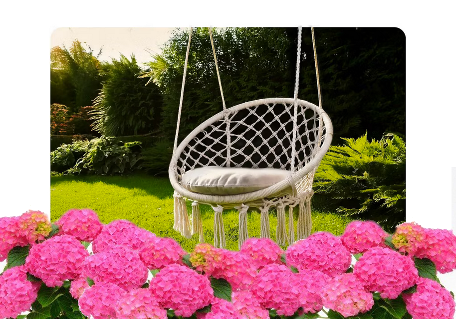 Krėslas hamakas 80 cm boho stilius