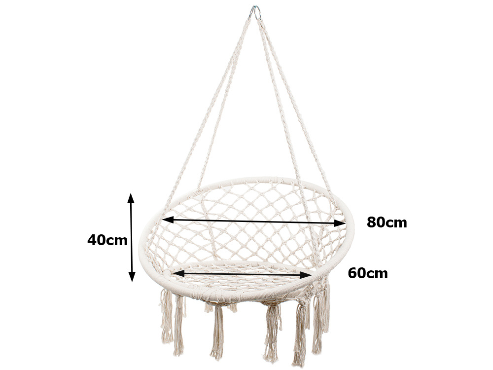 Krėslas hamakas 80 cm boho stilius