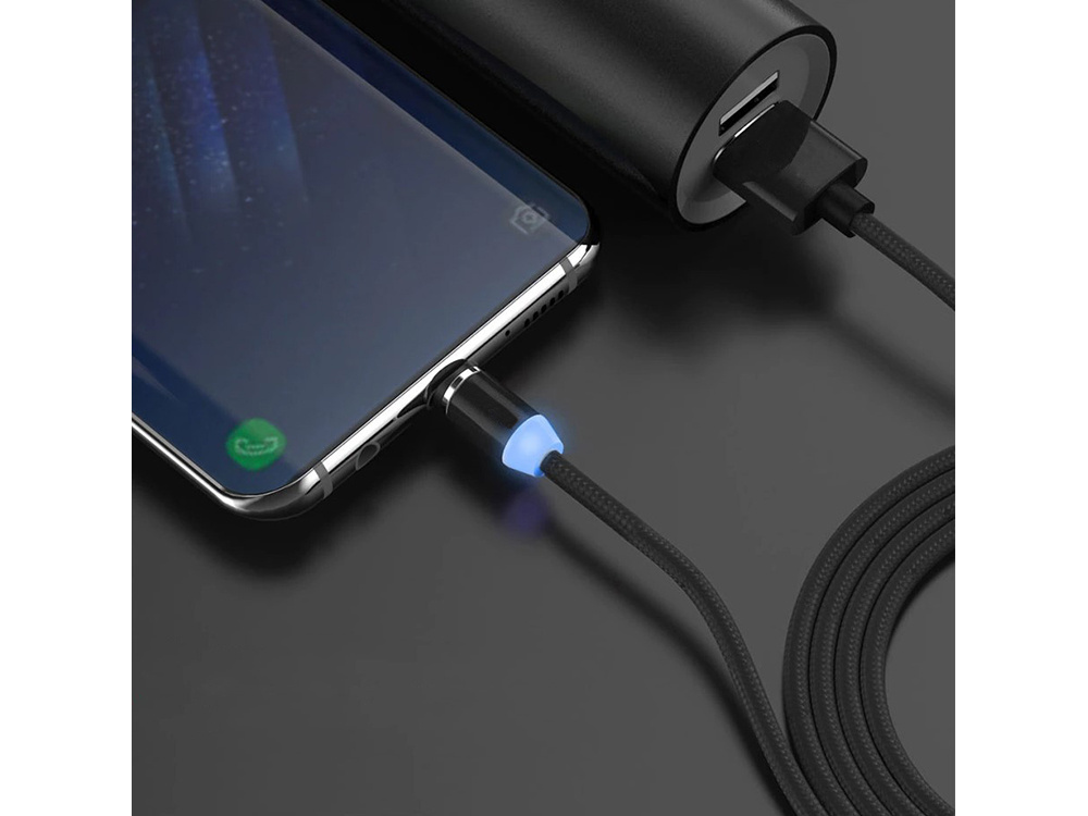 Įkrovimo laidas su magnetu 3in1, 1m