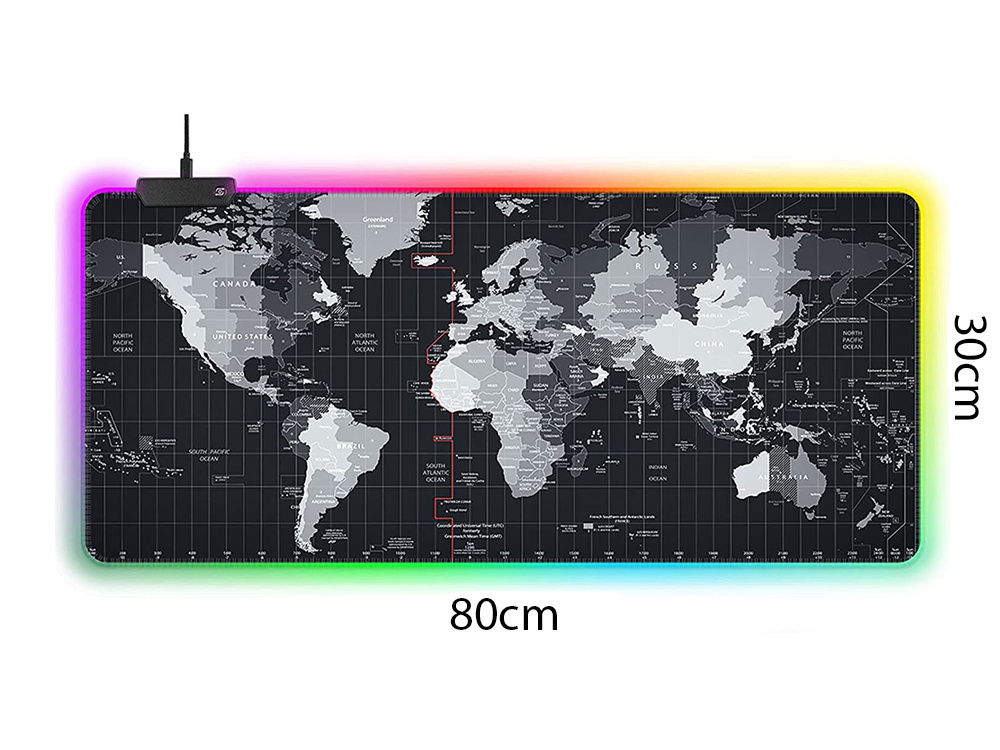 Pelės kilimėlis su led apšvietimu xxl, 80x30 cm
